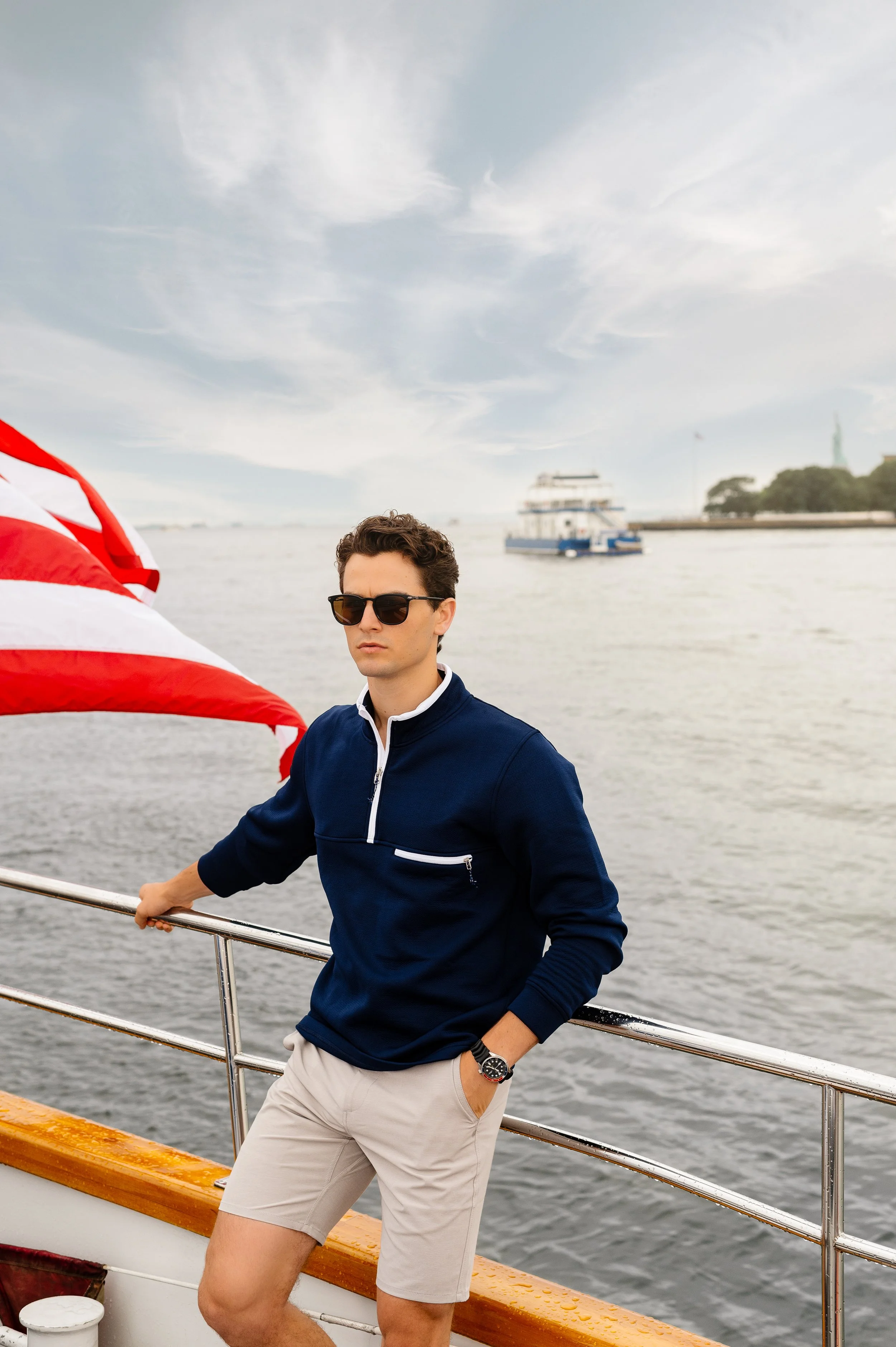 QUARTERMASTER OUTER FLEECE — DALTON BLACK SAIL